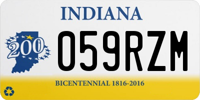 IN license plate 059RZM