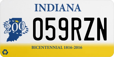 IN license plate 059RZN