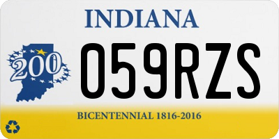 IN license plate 059RZS