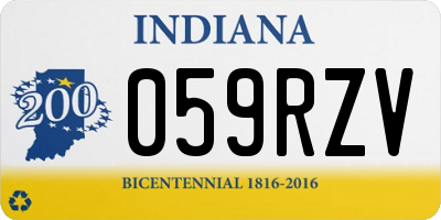IN license plate 059RZV