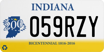 IN license plate 059RZY