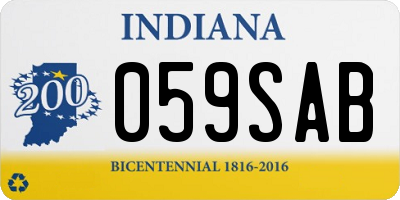 IN license plate 059SAB