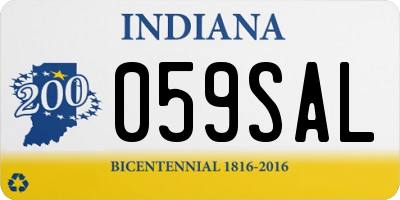 IN license plate 059SAL