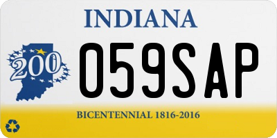 IN license plate 059SAP