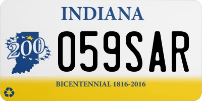 IN license plate 059SAR