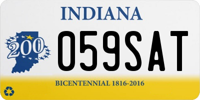 IN license plate 059SAT