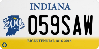 IN license plate 059SAW