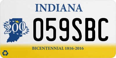 IN license plate 059SBC