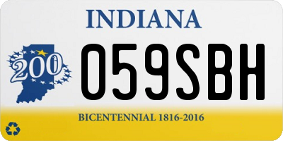 IN license plate 059SBH