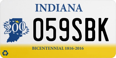 IN license plate 059SBK