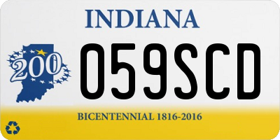IN license plate 059SCD