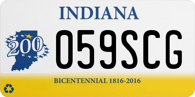 IN license plate 059SCG
