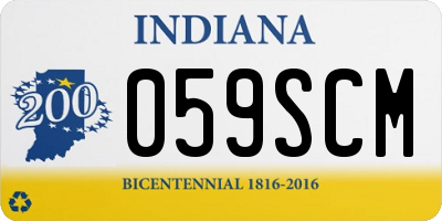 IN license plate 059SCM