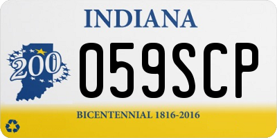 IN license plate 059SCP