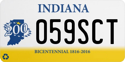 IN license plate 059SCT