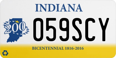 IN license plate 059SCY