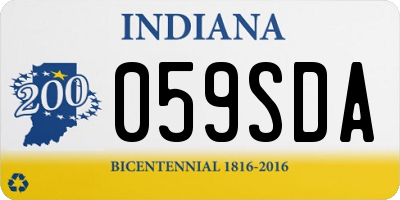 IN license plate 059SDA