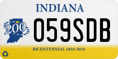 IN license plate 059SDB