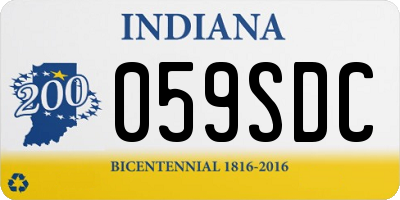 IN license plate 059SDC