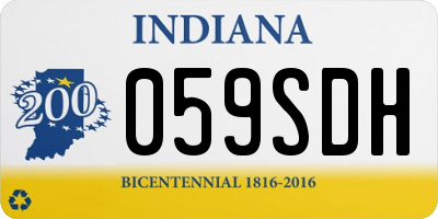 IN license plate 059SDH