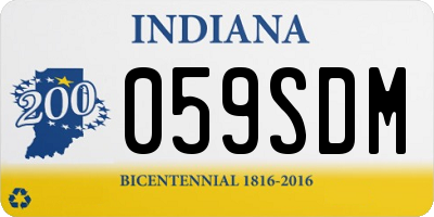 IN license plate 059SDM