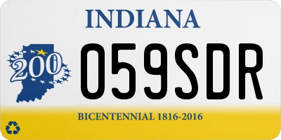 IN license plate 059SDR