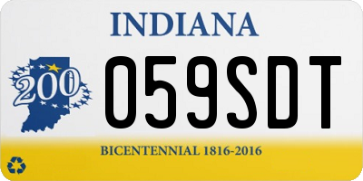 IN license plate 059SDT