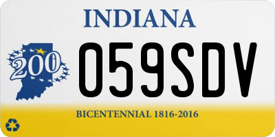 IN license plate 059SDV