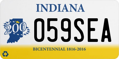 IN license plate 059SEA