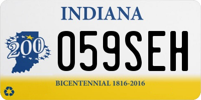 IN license plate 059SEH