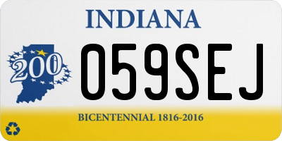 IN license plate 059SEJ
