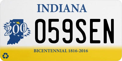 IN license plate 059SEN