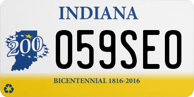 IN license plate 059SEO