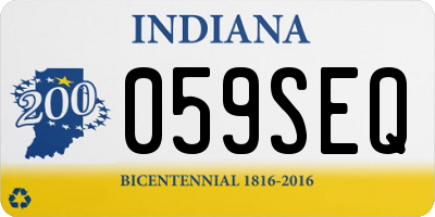 IN license plate 059SEQ