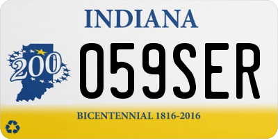 IN license plate 059SER