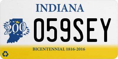 IN license plate 059SEY