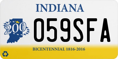 IN license plate 059SFA