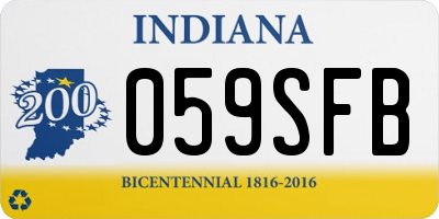 IN license plate 059SFB