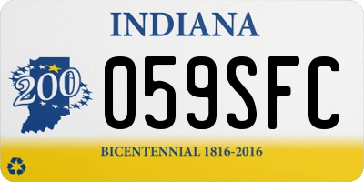 IN license plate 059SFC