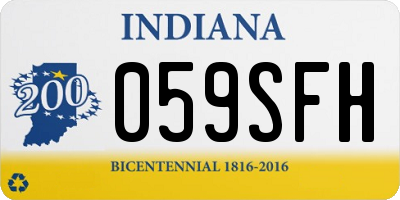 IN license plate 059SFH
