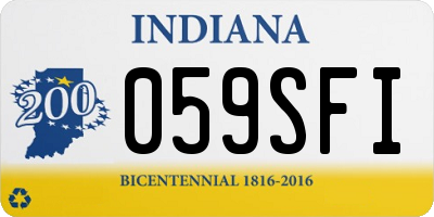 IN license plate 059SFI