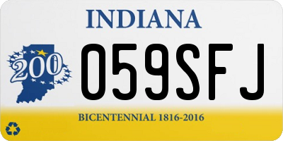 IN license plate 059SFJ