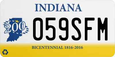 IN license plate 059SFM