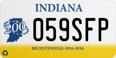 IN license plate 059SFP