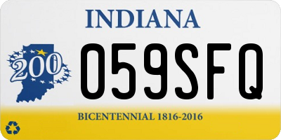 IN license plate 059SFQ