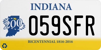 IN license plate 059SFR