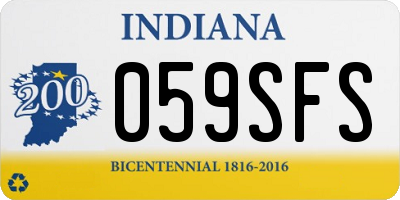IN license plate 059SFS