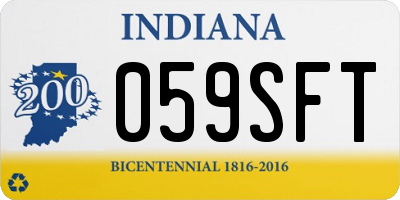 IN license plate 059SFT
