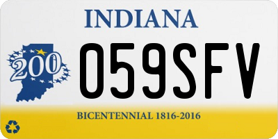 IN license plate 059SFV