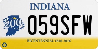 IN license plate 059SFW